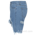 shorts in denim a vita alta